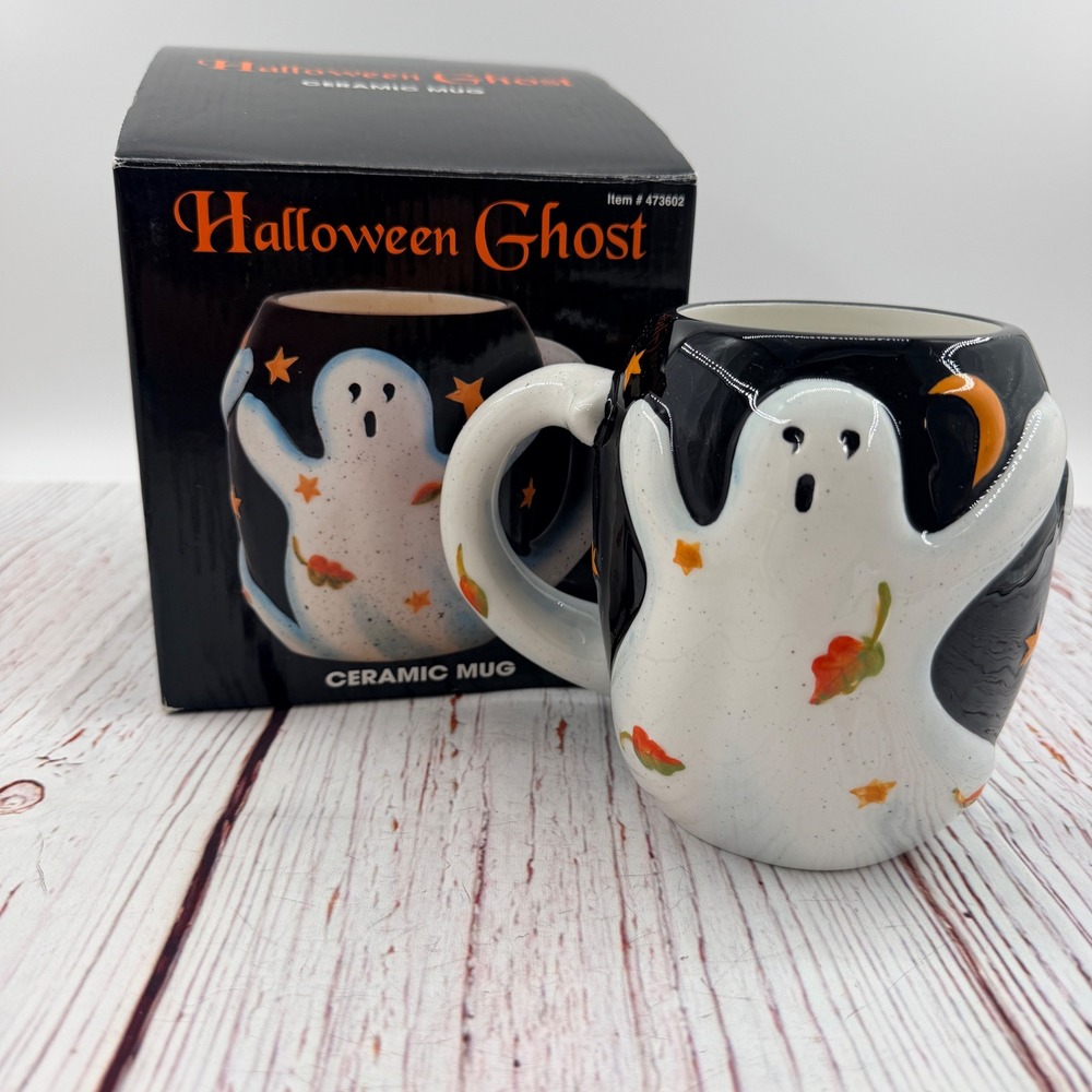 Certified International Susan Winget Halloween Ghost Ceramic Mug 22oz 473602